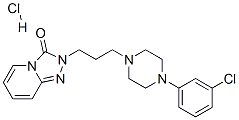 2-[3-[4-(3-chlorophenyl)piperazin-1-yl]propyl]-1,2,4-triazolo[4,3-a]pyridin-3(2H)-one hydrochloride  结构式