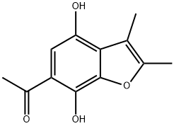 6-Acetyl-2,3-dimethyl-4,7-benzofurandiol 结构式