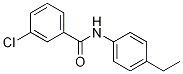3-氯-N-(4-乙基苯基)苯甲酰胺 结构式