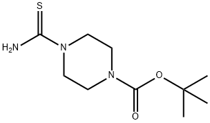 4-BOC-哌嗪-1-硫酰胺 结构式