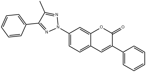 7-(4-methyl-5-phenyl-2H-1,2,3-triazol-2-yl)-3-phenyl-2-benzopyrone  结构式