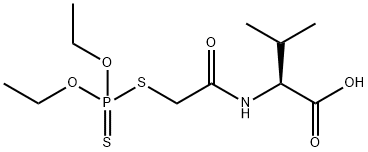 N-[[(Diethoxyphosphinothioyl)thio]acetyl]-L-valine 结构式