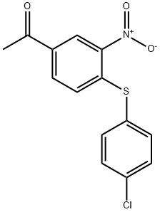 1-(4-((4-氯苯基)硫代)-3-硝基苯基)乙烷-1-酮 结构式