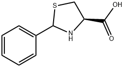 (4R)-2-苯基噻唑烷-4-羧酸 结构式