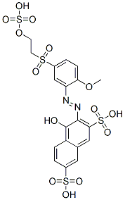 4-hydroxy-3-[[2-methoxy-5-[[2-(sulphooxy)ethyl]sulphonyl]phenyl]azo]naphthalene-2,7-disulphonic acid 结构式