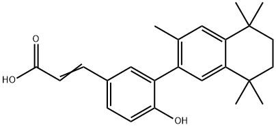 3-[4-Hydroxy-3-(5,6,7,8-tetrahydro-3,5,5,8,8-pentamethyl-2-naphthalenyl)phenyl]-2-propenoicacid 结构式