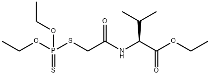 N-[[(Diethoxyphosphinothioyl)thio]acetyl]-L-valine ethyl ester 结构式