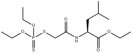 N-(Mercaptoacetyl)leucine ethyl ester S-ester with O,O-diethylphosphor odithioate 结构式