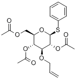 苯基-2,4,6-三-O-乙酰基-3-O-烯丙基-1-硫代-Β-D-吡喃葡萄糖苷 结构式