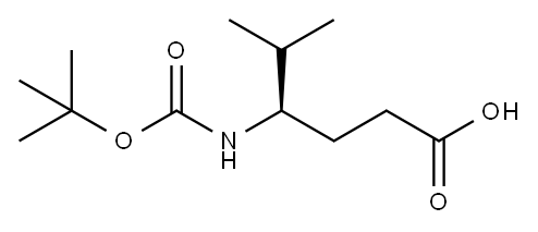 (R)-BOC-4-氨基-5-甲基己酸 结构式