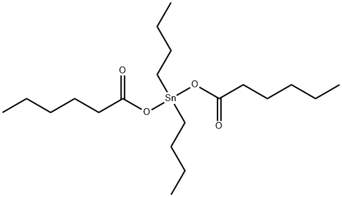dibutylbis[(1-oxohexyl)oxy]stannane 结构式