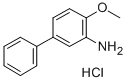 4-甲氧基-3-联苯胺盐酸盐 结构式