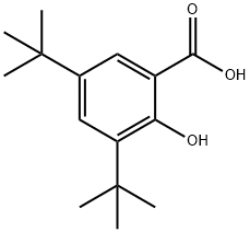 3,5-二叔丁基水杨酸 结构式