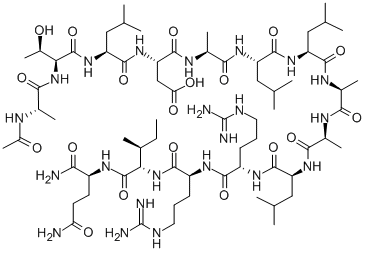 ACETYL-NEUROTROPHIN RECEPTOR (368-381) AMIDE (HUMAN) 结构式