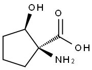 Cyclopentanecarboxylic acid, 1-amino-2-hydroxy-, (1S,2R)- (9CI) 结构式