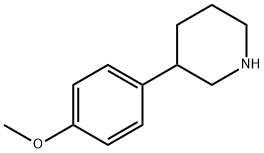 3-(4-甲氧苯基)哌啶 结构式