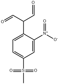 2-(4-甲基硫酰2-硝基苯基)丙醛 结构式