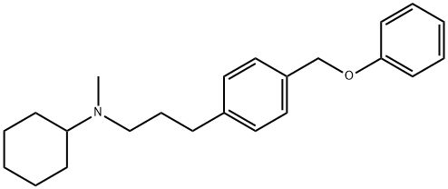 N-Methyl-N-[3-[p-(phenoxymethyl)phenyl]propyl]cyclohexan-1-amine 结构式