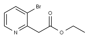 3-溴-2-吡啶乙酸乙酯 结构式