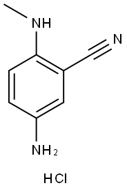 5-氨基-2-(甲基氨基)苯甲腈盐酸盐 结构式