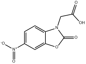 2-(6-硝基-2-氧代-2,3-二氢-1,3-苯并噁唑-3-基)乙酸 结构式