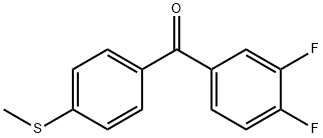 3,4-DIFLUORO-4'-(METHYLTHIO)BENZOPHENONE 结构式