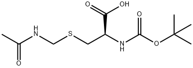 S-乙酰胺基甲基-N-叔丁氧羰基-L-半胱氨酸 结构式