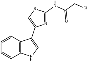 2-氯-N-[4-(1H-吲哚-3-基)-1,3-噻唑-2-基]乙酰胺 结构式