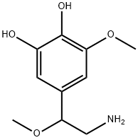 1,2-Benzenediol, 5-(2-amino-1-methoxyethyl)-3-methoxy- (9CI) 结构式