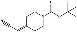 4-(氰基亚甲基)哌啶-1-羧酸叔丁酯 结构式