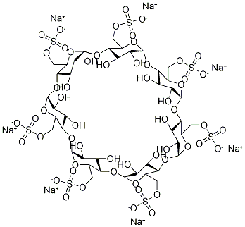 HEPTAKIS(6-O-SULFO)-(BETA)-CYCLODEXTRIN 结构式