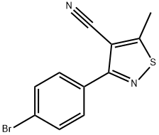 3-(p-Bromophenyl)-5-methyl-4-isothiazolecarbonitrile 结构式