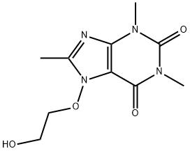 7-(beta-Hydroxyaethoxy)-8-methyltheophyllin [German] 结构式