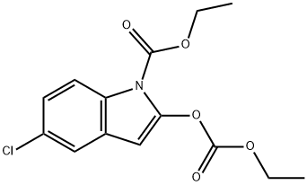 ethyl-5-chloro-2-[(ethoxycarbonyl)
oxy]-1H-indole-1-carboxylate 结构式