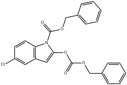 benzyl 2-{[(benzyloxy)carbonyl]oxy}-5-
chloro-1H-indole-1-carboxylate 结构式