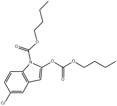 2-butoxycarbonyloxy-5-chloro-indole-
1-carboxylic acid butyl ester 结构式