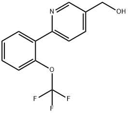 [6-[2-(三氟甲氧基)苯基]-3-吡啶基]甲醇 结构式