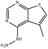4-肼基-5-甲基噻吩基嘧啶 结构式