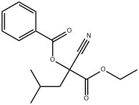2-Cyano-2-(benzoyloxy)-4-methylvaleric acid ethyl ester 结构式