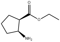 (1R,2S)-2-氨基环戊烷甲酸乙酯 结构式