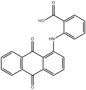 2-[(9,10-dihydro-9,10-dioxo-1-anthryl)amino]benzoic acid 结构式