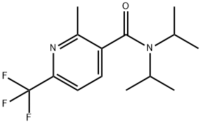 N,N-Diisopropyl-2-methyl-6-(trifluoromethyl)-nicotinamide 结构式