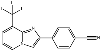 4-[8-(三氟甲基)咪唑并[1,2-A]吡啶-2-基]苯腈 结构式