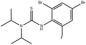 N'-(2,4-Dibromo-6-fluorophenyl)-N,N-diisopropylthiourea 结构式