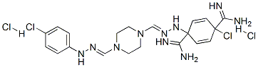 N,N''-bis[[(4-chlorophenyl)amino]iminomethyl]piperazine-1,4-dicarboxamidine dihydrochloride 结构式