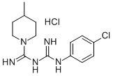 N-((p-Chlorophenyl)amidino)-4-methyl-1-piperidinecarboxamidine monohyd rochloride 结构式