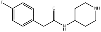 2-(4-fluorophenyl)-N-piperidin-4-ylacetamide 结构式