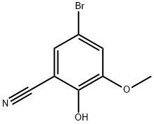 5-溴-2-羟基-3-甲氧基苄腈 结构式