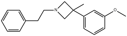 3-(m-Methoxyphenyl)-3-methyl-1-phenethylazetidine 结构式