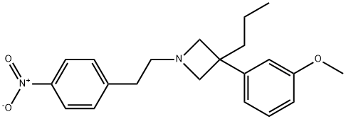 3-(m-Methoxyphenyl)-1-(p-nitrophenethyl)-3-propylazetidine 结构式